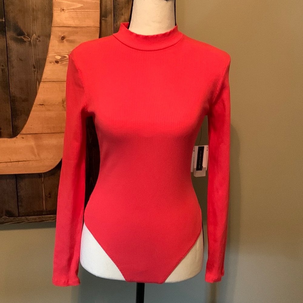 BP. Coral Ribbed Bodysuit Size Small